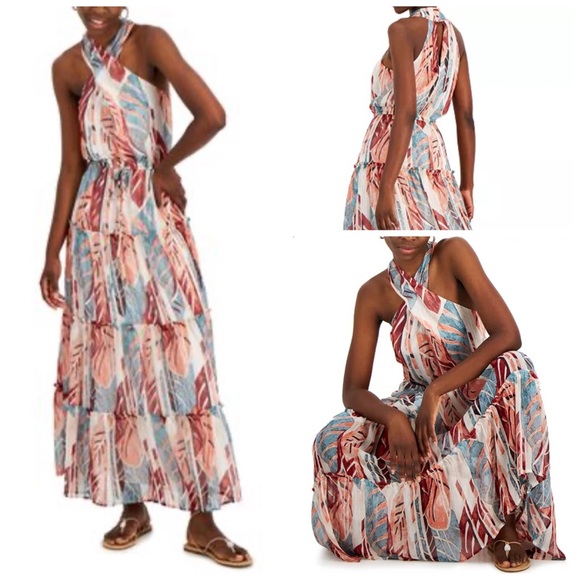 NWT Printed Halter Dress, Inc International Concepts, Small - Picture 3 of 12